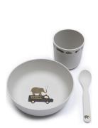 Giftbox, 3 Parts, Engine Home Meal Time Dinner Sets Blue Smallstuff
