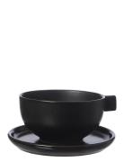 Teacup W Saucer Home Tableware Cups & Mugs Tea Cups Black ERNST