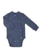 Smallstuff Wrap Body, Merino Wool, Denim Melange Drop Needle Marinblå