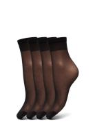 Lindex Socks 20 Den 4-P The Matt Svart