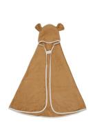 Fabelab Hooded Baby Towel - Bear - Ochre Orange