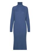 YAS Yasmavi Knit Midi Rollneck Dress Noos Blå