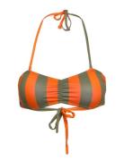 DEDICATED Bikini Top Kovik Big Stripes Orange Multi/patterned