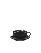 Broste Copenhagen Cup With Saucer Nordic Coal Svart