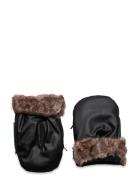 KongWalther Kong.walther Black Fur Stroller Gloves Svart