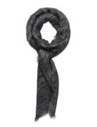 Calvin Klein Monogram Jacquard Scarf 130X130 Svart