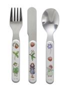 Elsa Beskow Flower Festival, Cuttlery, 3-Part Home Meal Time Cutlery M...