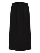 Selected Femme Slftinni-Relaxed Mw Midi Skirt B Noos Svart