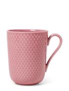 Lyngby Porcelæn Rhombe Color Mug With Handle 33 Cl Rosa