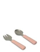 Spoon & Fork Set Dusty Rose Home Meal Time Cutlery Pink That's Mine