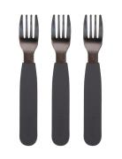 Filibabba Silic Forks 3-Pack - St Grey Svart