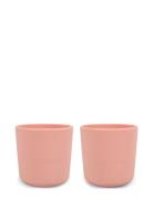 Silic Cup 2-Pack - Peach Home Meal Time Cups & Mugs Cups Pink Filibabb...