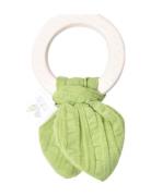 Tikiri Rubber Teething/Muslin Tie Green Grön