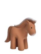 Natural Rubber Rattle Horse Toys Baby Toys Teething Toys Brown Tikiri