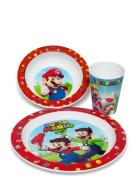 Super Mario 3-Pcs. Kids Microwavable Set Home Meal Time Dinner Sets Mu...