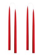 Kunstindustrien Hand Dipped Candles, 4 Pack Röd