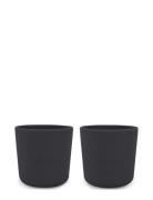 Silic Cup 2-Pack - St Grey Home Meal Time Cups & Mugs Cups Black Filib...