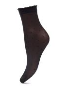 Falke Women Dot 15 Denier Transparent Matt Brun