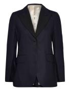 GANT D2. Slim Tuxedo Blazer Marinblå