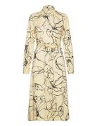 GANT Slim Line Drawing Shirt Dress Beige