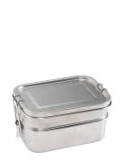 Haps Nordic Lunch Box Double Layer Steel Silver