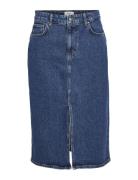 Object Objellen Mw Midi Denim Skirt Noos Blå