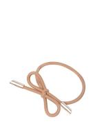 Corinne Hairtie Bow Metal Plain Beige