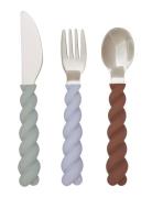 Mellow Cutlery - Pack Of 3 Home Meal Time Cutlery Multi/patterned OYOY...