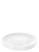 Aida Relief - Middags Tallerken Porcelæn White 4 Stk 27 Cm Gaveæske Vi...