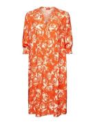 Esprit Casual Dresses Light Woven Orange