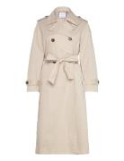 Mango Double-Breasted Trench Coat Kräm