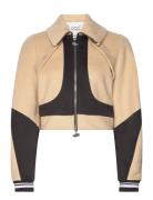 Cannari Concept Cropped Bomber Jacket Brun