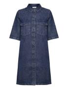 NOISY MAY Nmnew Signe S/S Denim Dress Vi002Mb Noos Blå