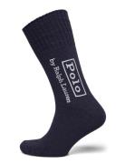 Polo Ralph Lauren Underwear Logo Cotton-Blend Crew Socks Marinblå