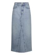 Gina Tricot Vintage Long Denim Skirt Blå