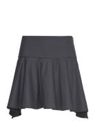 Mango Wool Mini-Skirt With Asymmetrical Hem Grå