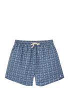 Pompeii Micro Paisley Swim Trunks Blå