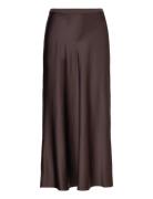 Balmuir Angelina Silk Satin Skirt Brun