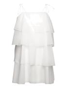 Gina Tricot Organza Frill Mini Dress Kräm