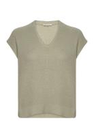 Tom Tailor Knit Sleeveless V-Neck Grön