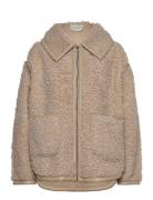 Malina Miriam Over D Faux Fur Jacket Beige