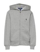 Ralph Lauren Kids Cotton-Blend-Fleece Hoodie Grå