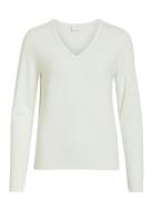 Vila Viril V-Neck L/S Knit Top - Noos Vit