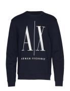 Armani Exchange Sweatshirts Blå