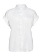 Lauren Women Linen Dolman-Sleeve Shirt Vit