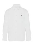 Ralph Lauren Kids Slim Fit Cotton Oxford Shirt Vit