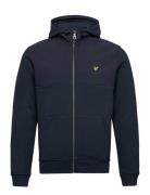 Lyle & Scott Softshell Jersey Zip Hoodie Blå