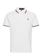 Polo Ralph Lauren Custom Slim Fit Mesh Polo Shirt Vit