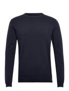 Jack & J S Jjebasic Knit Crew Neck Noos Marinblå