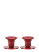 Kunstindustrien The Bell Candlestick - 2 Pack Röd